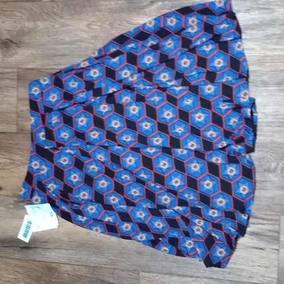 Geometric Blue Skirt - Picture 2 of 4